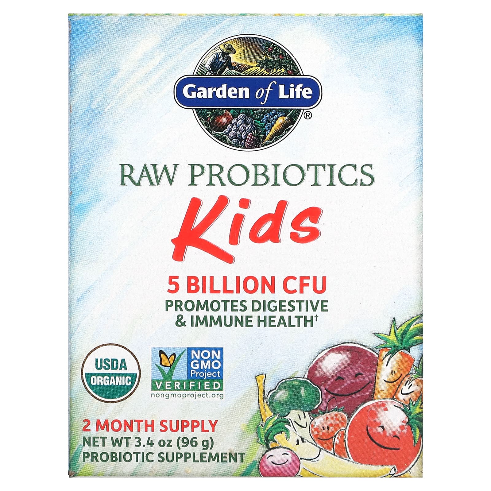 Garden of Life, RAW Probiotics Kids Powder, 3.4 oz UPC 658010134231 | HiLife Vitamins